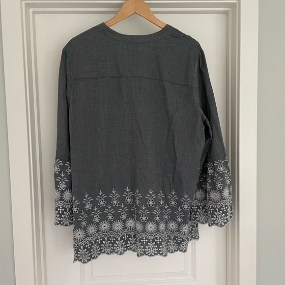 Style & Co Boho Eyelet Sleeve Top Size 3XL - Picture 8 of 8